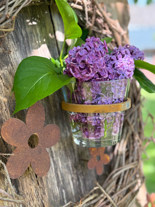 Blume Mini zum Einschrauben an Rickelpfahl, Zaun, Weinkiste & Co.