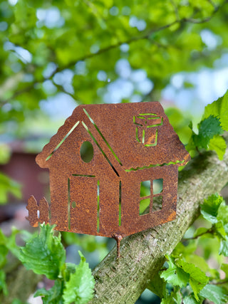 Häuschen "Landglück" mit Gartenzaun zum Einschrauben