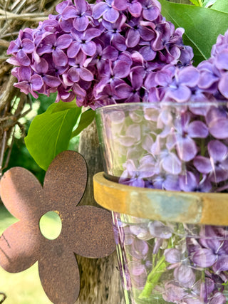 Blumentopfhalter zum Einschrauben mit passender Glasvase