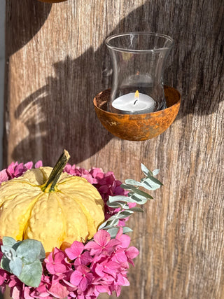 Schälchen zum Einschrauben (seitlich einzuschrauben) mit Glas / Kerzenglas