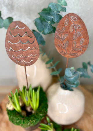 Ostereier Blumenstecker 2er Set