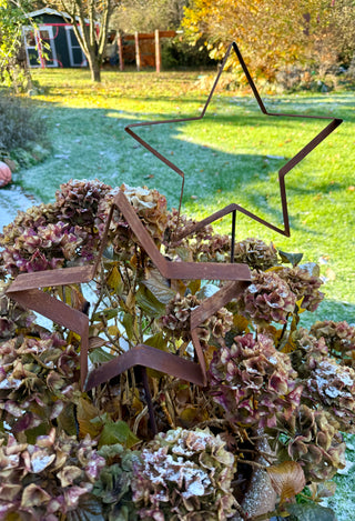 Stern aus Bandstahl als Gartenstecker -verschiedene Größen-