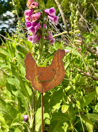 Huhn als Blumenstecker