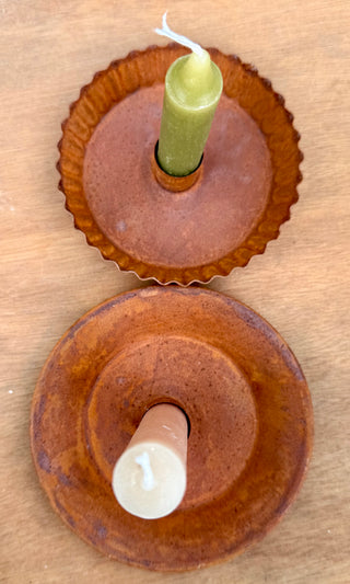Kerzenteller für Stabkerzen, Rost
