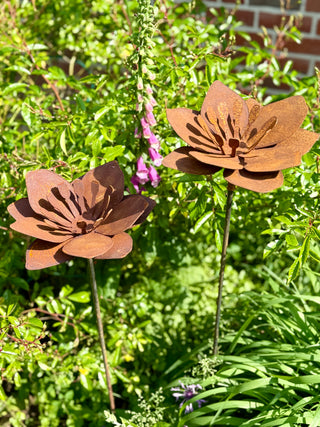 Gartenstecker Blume für Teelichter