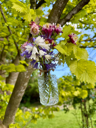 Hänge-Vase klein mit Ornamenten