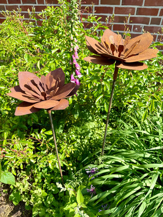 Gartenstecker Blume für Teelichter