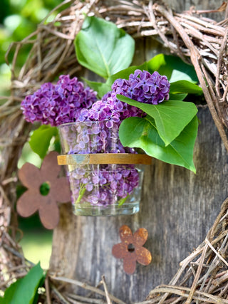 Blumentopfhalter zum Einschrauben mit passender Glasvase