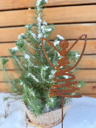 Engel modern als Blumenstecker