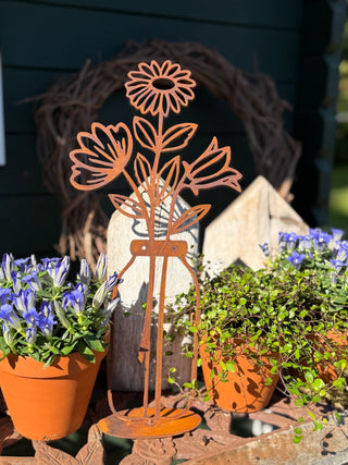 Blumenvase 'Frühling' auf Bodenplatte